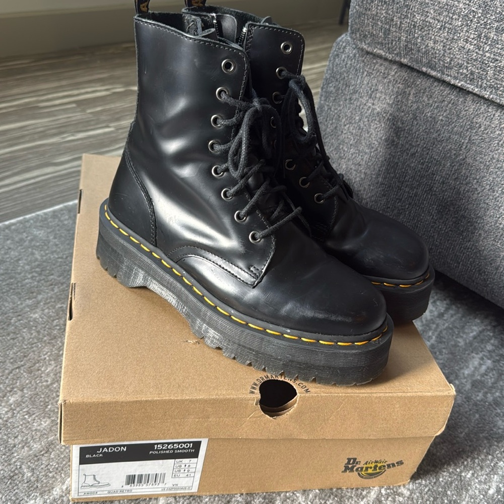 Dr. Martens Jadon Smooth Leather Platforms
